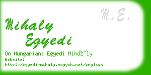 mihaly egyedi business card